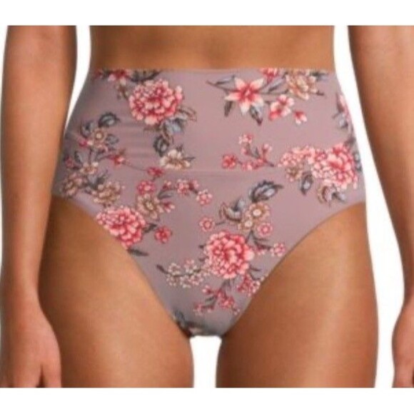 Skinny Dippers Miraclesuit Bikini High Waist Bottoms Floral XL Cottage Core New - Picture 5 of 6